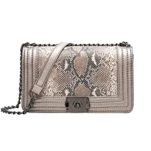 Роскошная дизайнерская сумка сумки для женщин змеиная кожа сумки-мессенджеры женские цепи сумки на плечо кожаный клатч кошелек Sac основной