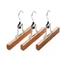 Hotel Neat Wardrobe Skirt Hanger Wooden No Trace Clip Type Storage Drying Rack Trouser Clothes Collection Home Anti Fall ► Photo 2/6