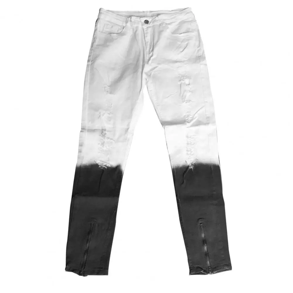 Pantaloni Cool Men Jeans Skinny elasticizzati Jeans adatti alla pelle  polsino con cerniera per Club|Jeans| - AliExpress