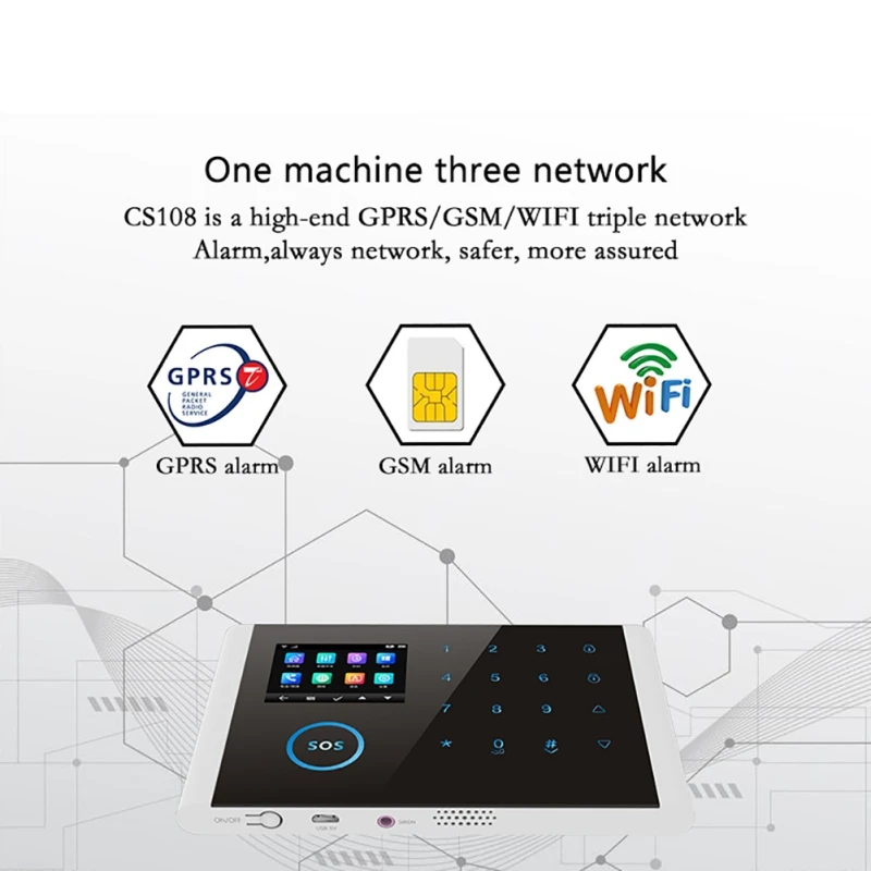 Wifi/GSM/4G GPRS сигнализация беспроводной инфракрасный умный мониторинг системы домашней безопасности хост ЖК-дисплей/SOS/мобильный телефон дистанционное управление