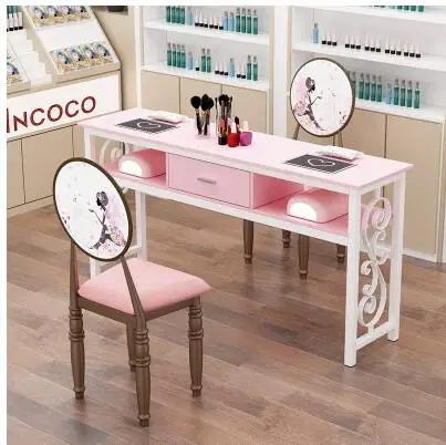 Net Red Nail Table Chair Set Special Deals Economical Nail Table Single Double Chair Simple Decoration