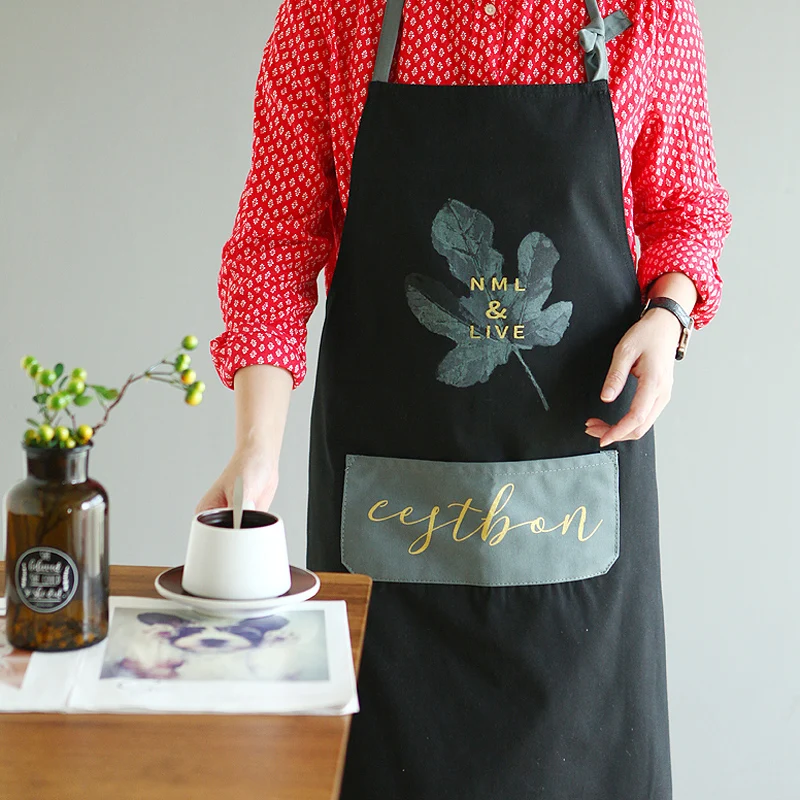 New Brief Nordic wind 100% cotton apron Coffee shops and restaurant work apron kitchen cooking Baking aprons for woman man bib New Brief Nordic wind 100% cotton apron Coffee shops and restaurant work apron kitchen cooking Baking aprons for woman man bib