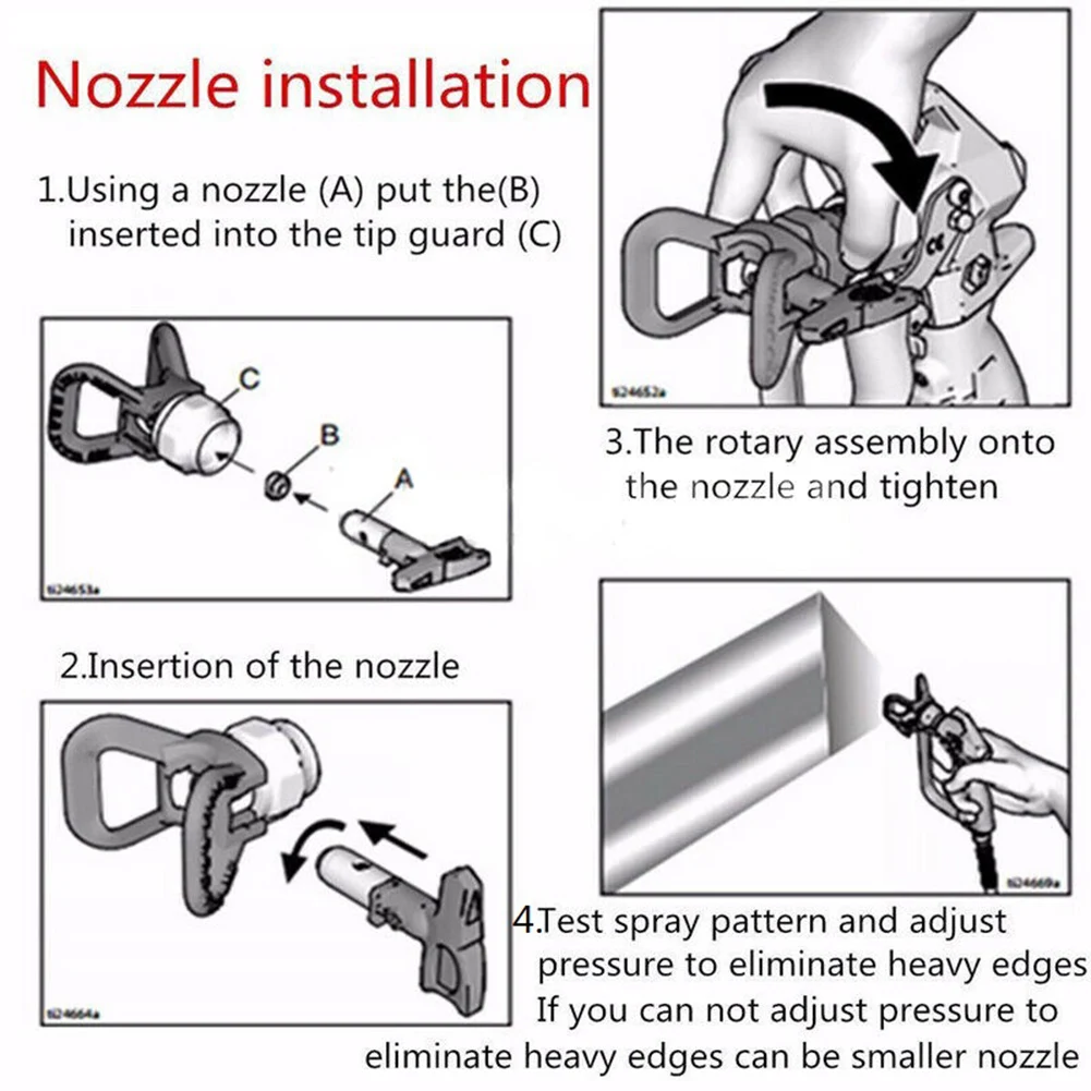 Airless Spray Tip Nozzle Spray Gun Paint Sprayer Fine Finish Seal Nozzle 209 - 655 Airbrush Tip For Spray Tip Home Garden Tool lowes welding wire