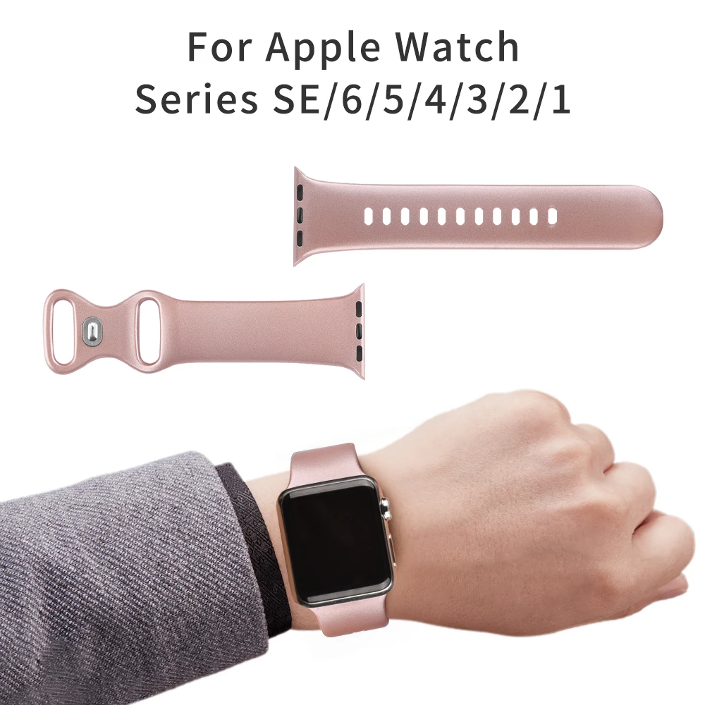 Silicone Sport Strap for Smartwatches - Versatile and Comfortable Watchband Replacement
