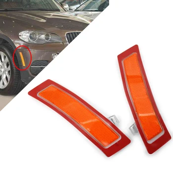 

1Pair Car Front Bumper Marker Light For BMW E70 X5 2011 2012 2013 Orange Cover Reflector Left & Right