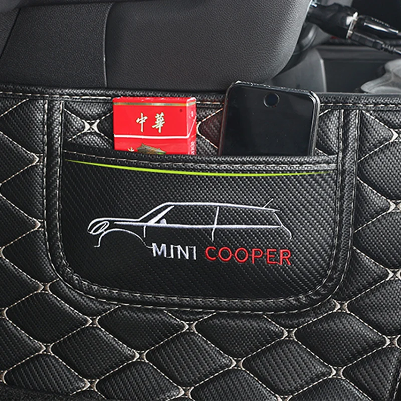 Автомобильный кожаный коврик для пола, декоративная накладка с логотипом для BMW MINI Cooper S F54 F55 F56 F60 R55 R56 R60, аксессуары для стайлинга автомобилей