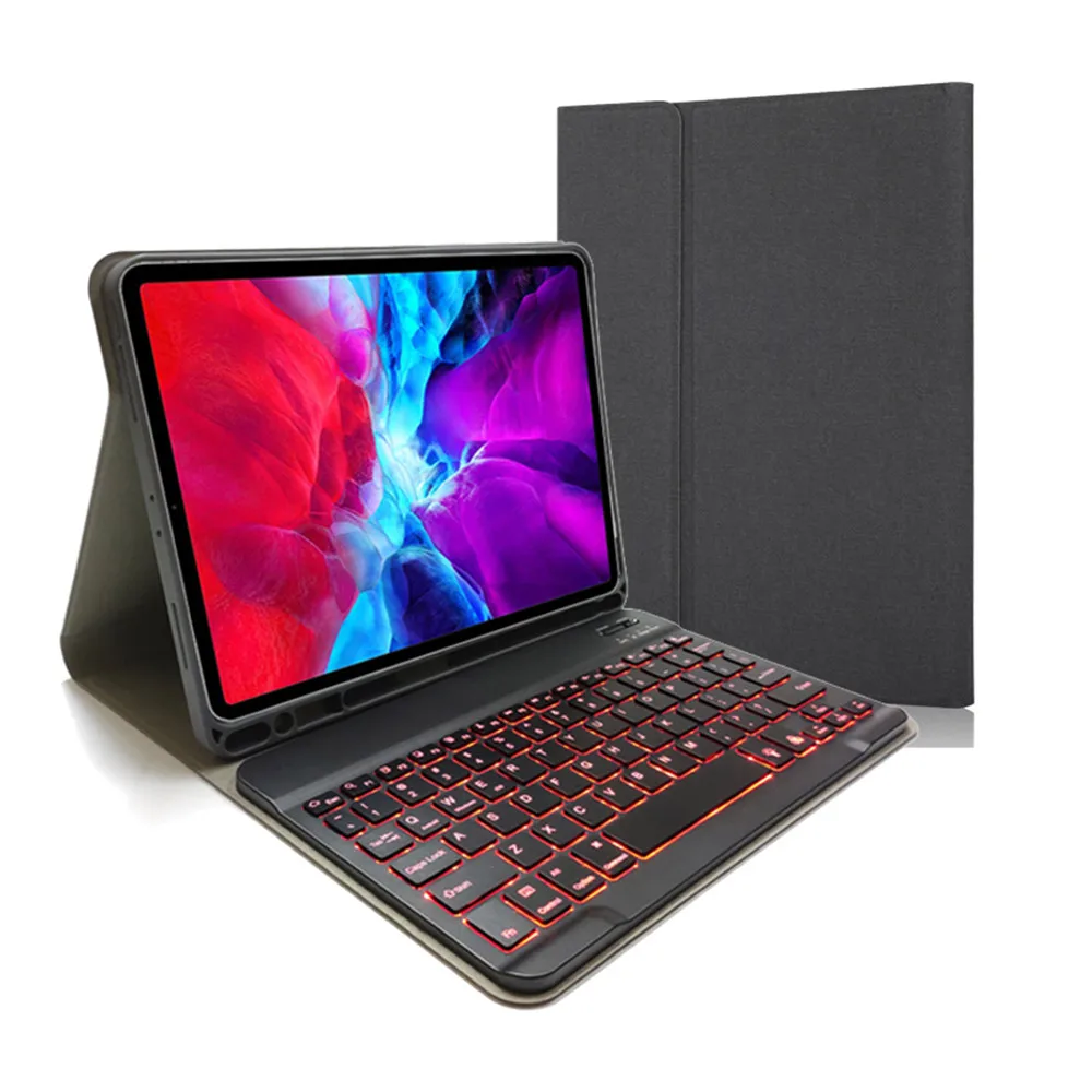

For Ipad Pro 11 2020 Case Colorful Bluetooth Keyboard Smart Holder PU Leather Cover for IPad 2018 Tablets Gadget A1823 A2231