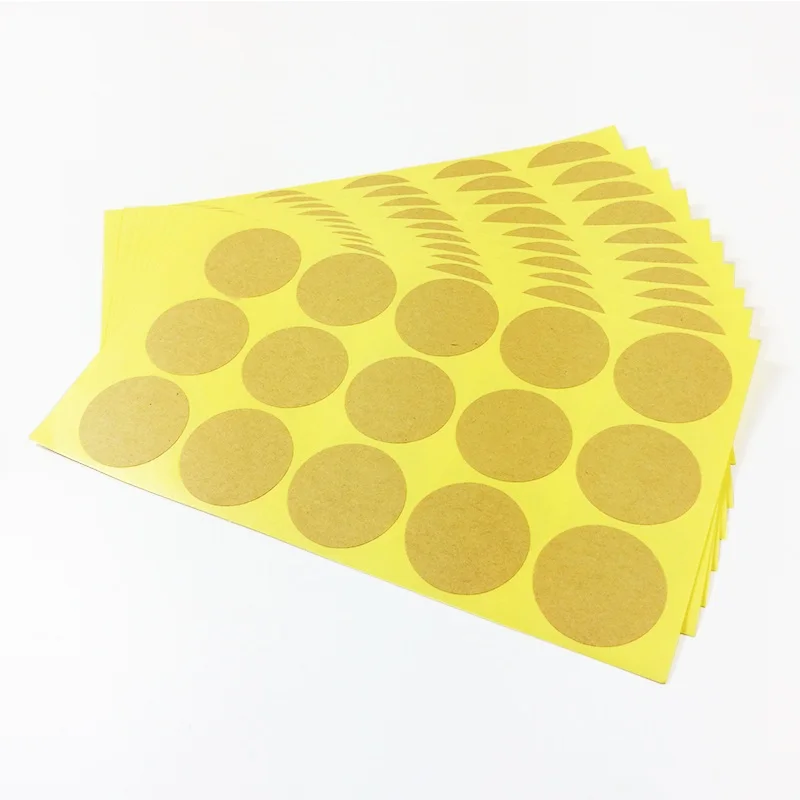 

100Pcs/lot DIY HandMade Gift Blank Round Kraft Label Sticker mark items decoration stickers Scrapbooking Baking Seal Sticker
