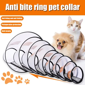 

Dog Collar Cone Adjustable Pet Recovery Collar Comfy Kitten Cone Anti-Bite BV789