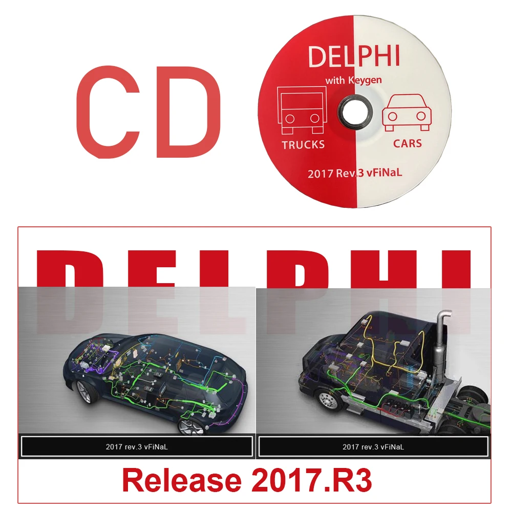 delphis ds150e 2017 R3 with keygen send CD DVD diagnostic tool software For cars trucks obd scanner 2017r3 free shipping vd best automotive engine analyzer Diagnostic Tools