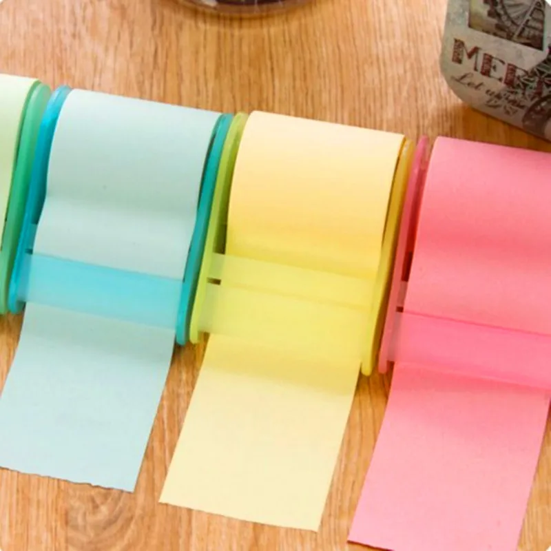 

MIRUI cute stationery Creative Memo Pads Belt adhesive tape holder sticky note novelty student Self Stick Notes Writing pads
