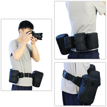 

Two-way Zipper Space Saving Multifunction Loop Belt Rainproof Protector Thread Gluing Dust-Proof Lens Bag Waterproof Nylon