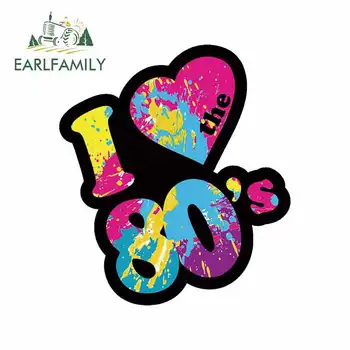 

EARLFAMILY 13cm x 11.4cm DIY for I Love the 80s Graphics Car Stickers and Decals Vinyl JDM ATV Trunk Windshield Car Assessoires