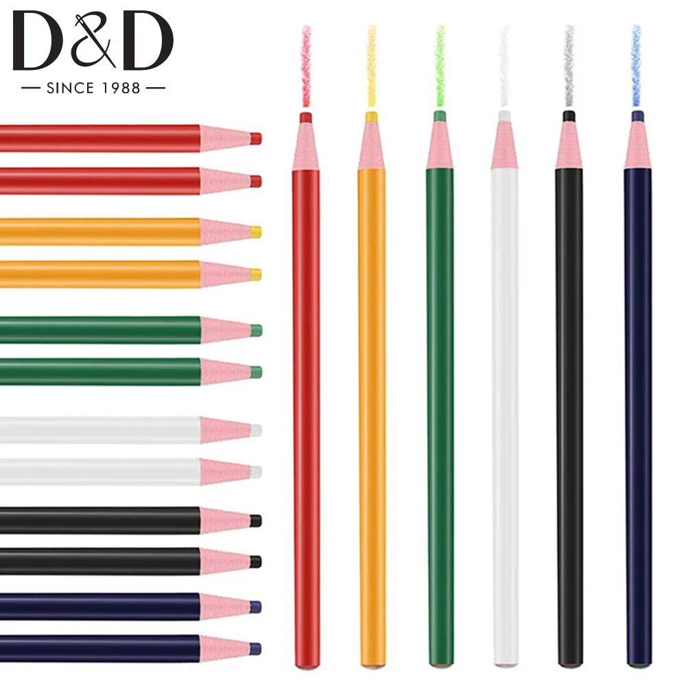 

6Pcs Sewing Marker Chalk Pencil Tailor's Marking Tracing Tools Free Cutting Chalk for Quilting Dressmaking Tailors Sewing Fabric