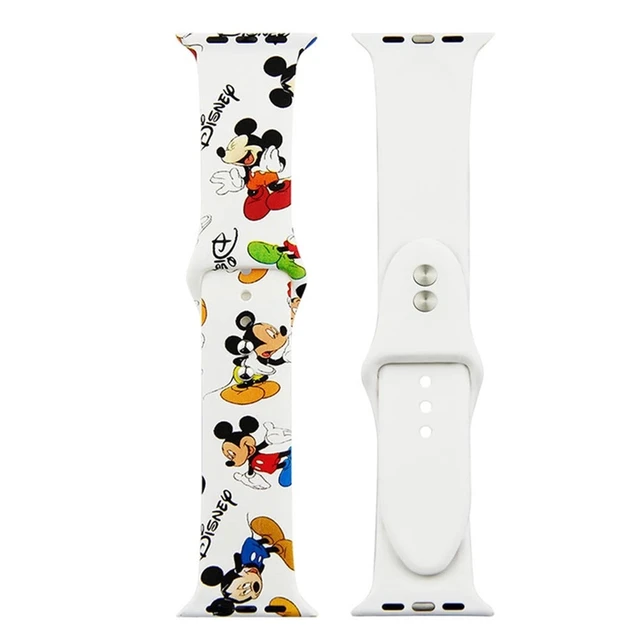 Mickey Mouse Printed Silicone Cute Band Straps Repalcement for iWatch 5432