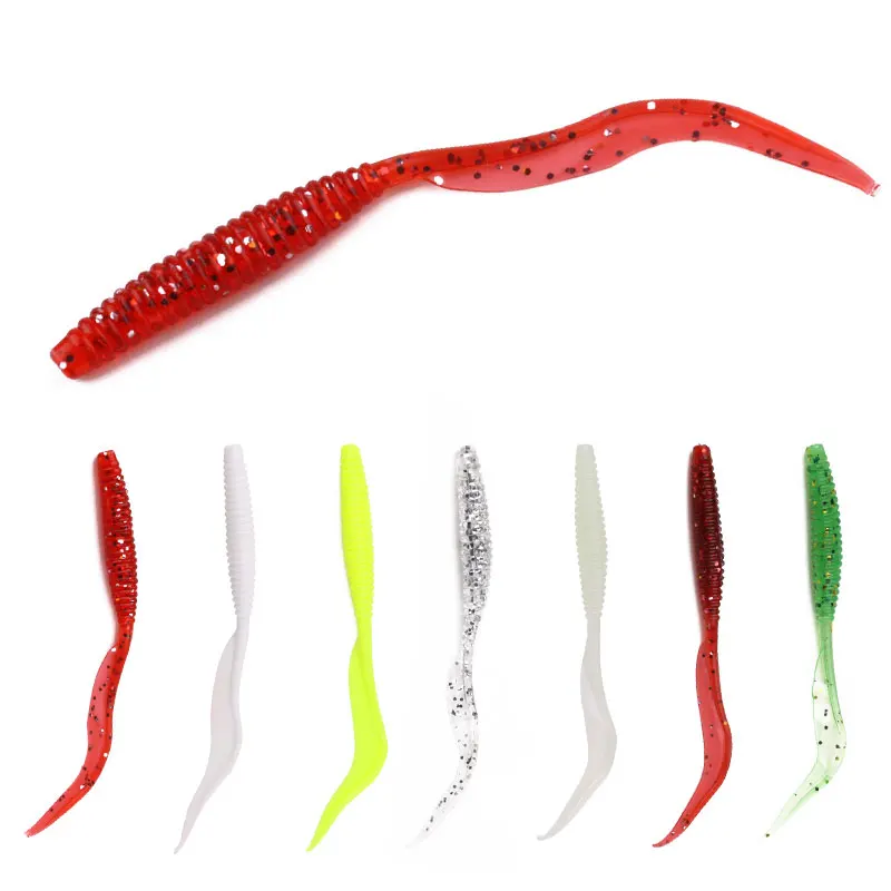 

6pcs Wobblers Fishing Lure Soft Bait Worm 10cm 2.8g Swimbaits Silicone Soft Lure Artificial Bait for Fishing