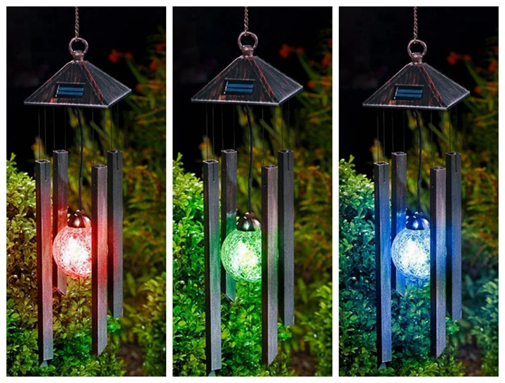 Solar Wind Chime Color Changing Solar Light 11