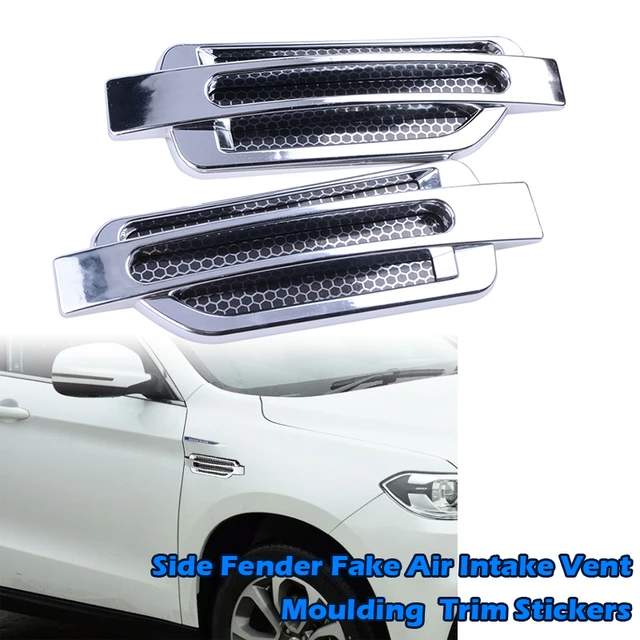 Auto Seite Luftstrom Vent Loch Abdeckung Fender Bonnet Vent Grille Kanal  Decor Auto Styling Shark Kiemen Dekoration Aufkleber Außen teile -  AliExpress