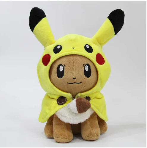 Kawaii Pocket Animals Pikachu Cosplay Evee плюшевые игрушки Gengar мягкие куклы игрушка с плащом Cos