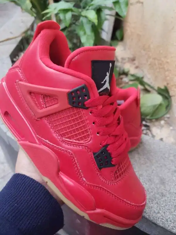 Классический Стиль Jordan 4 Ретро мужские ботинки для баскетбола Кроссовки ярко-красный AJ4 спортивная обувь 308497-139