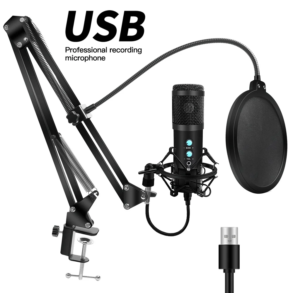 Usb Microphone Condenser Recording Microfone Profissional For Laptop Pc Karaoke For Twitch Streaming - Microphones - AliExpress