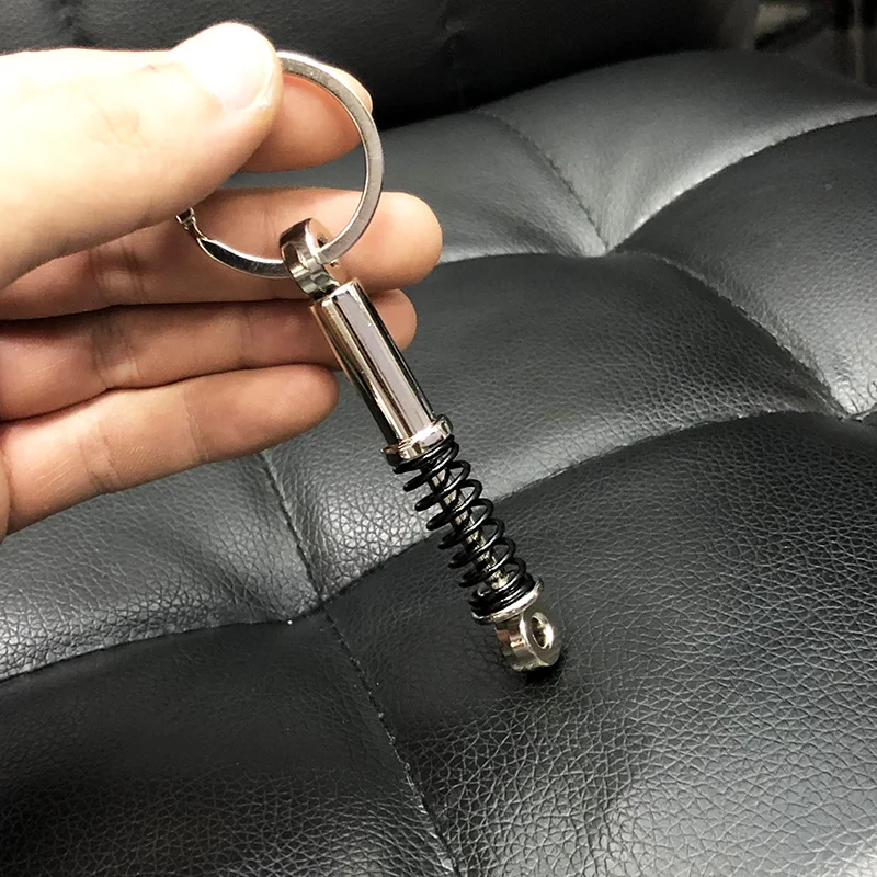 Shock Absorbers Llanta negra llaveros Turbo llaveros metal con freno rueda de discos llavero concerador Аксессуары для автомобилей - Название цвета: Shock Absorbers