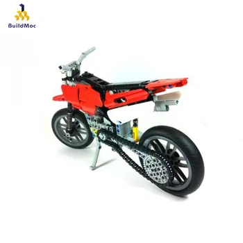 

BuildMoc Super Moto Bike Cross Building Blocks Motorcycle Model Educational DIY Bricks Educational Kids Toys Technic