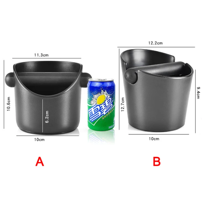 ABS coffee Knock Box амортизирующие прочные аксессуары для кафе с нескользящей резиновой основой для бариста помола кофе P666