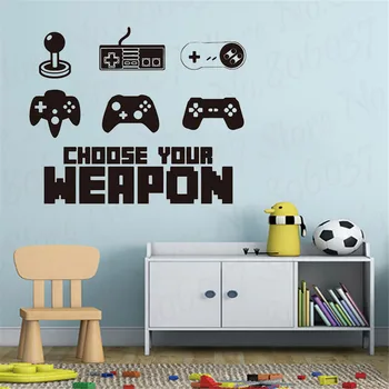 

Details about Game Controller Wall Sticker Choose Your Weapon Video Game Wall Decal Decor WL870