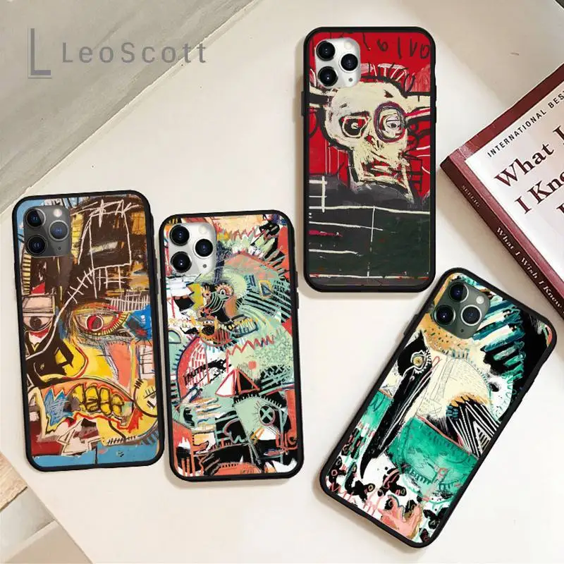 Чехол для телефона с изображением граффити Джинса Мишеля Basquiat iPhone 11 12 13 pro XS MAX 8 7 6