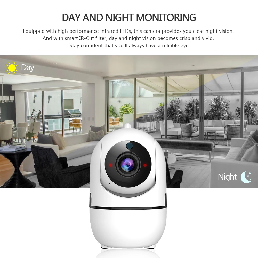 LOOSAFE 2MP Home Security IP Camera Automatic tracking PTZ Wifi IP Camer IRCut Night IR Audio Recor - 32989522472