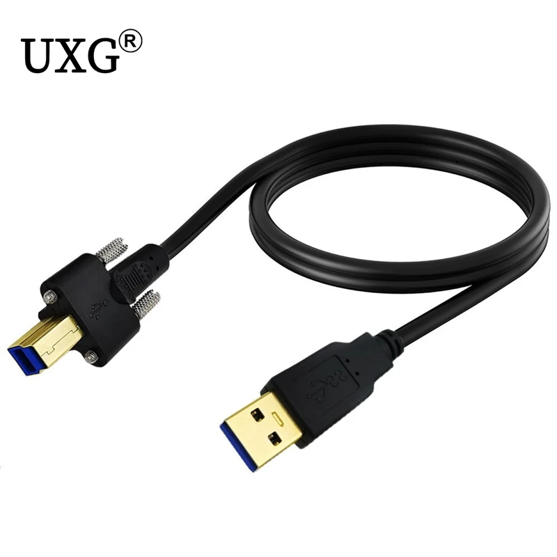 

Кабель USB 3,0 со штекером A и штекером B и блокировкой винтов M3, используется для док-станции, внешние жесткие драйверы, сканер, принтер и т. д. 2 м/3 м