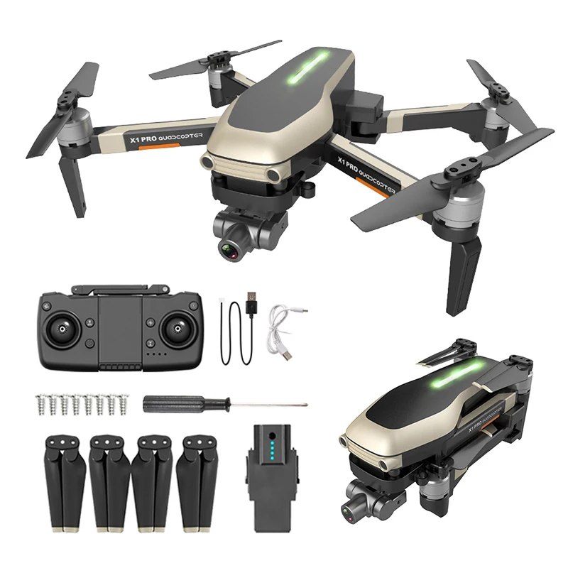 GPS X1PRO GPS UAV Quadcopter With 4K/1080P HD Wide Angle Camera Foldable Altitude Hold Durable RC Drone GPS X1PRO GPS UAV Quadcopter With 4K/1080P HD Wide Angle Camera Foldable Altitude Hold Durable RC Drone