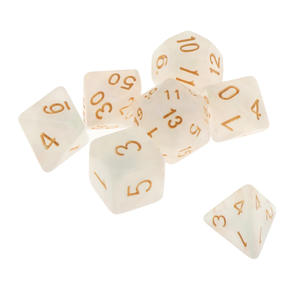 7Pc Multi-sided Dices Set D4-D20 MTG DND RPG Board Game Dice for D&D Roleplaying Party Casino Table Game Toy