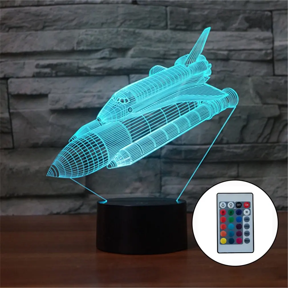 

Space Shuttle 23d Light Colorful Led Vision Light Gift Atmosphere Table Lamp