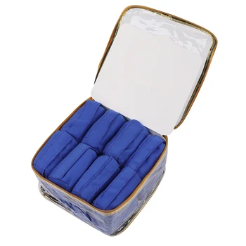 

12Pcs Deep Blue Hair Rollers Sleep Styler Kit Long Cotton Curlers Diy Styling Tools Blue Color Magic Hair Dressing Charming Hair