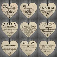 Креативные поделки из дерева, деревянные подвесные бирки в форме сердца, украшения для свадебных мероприятий, вечерние украшения для дома, товары 62527-1