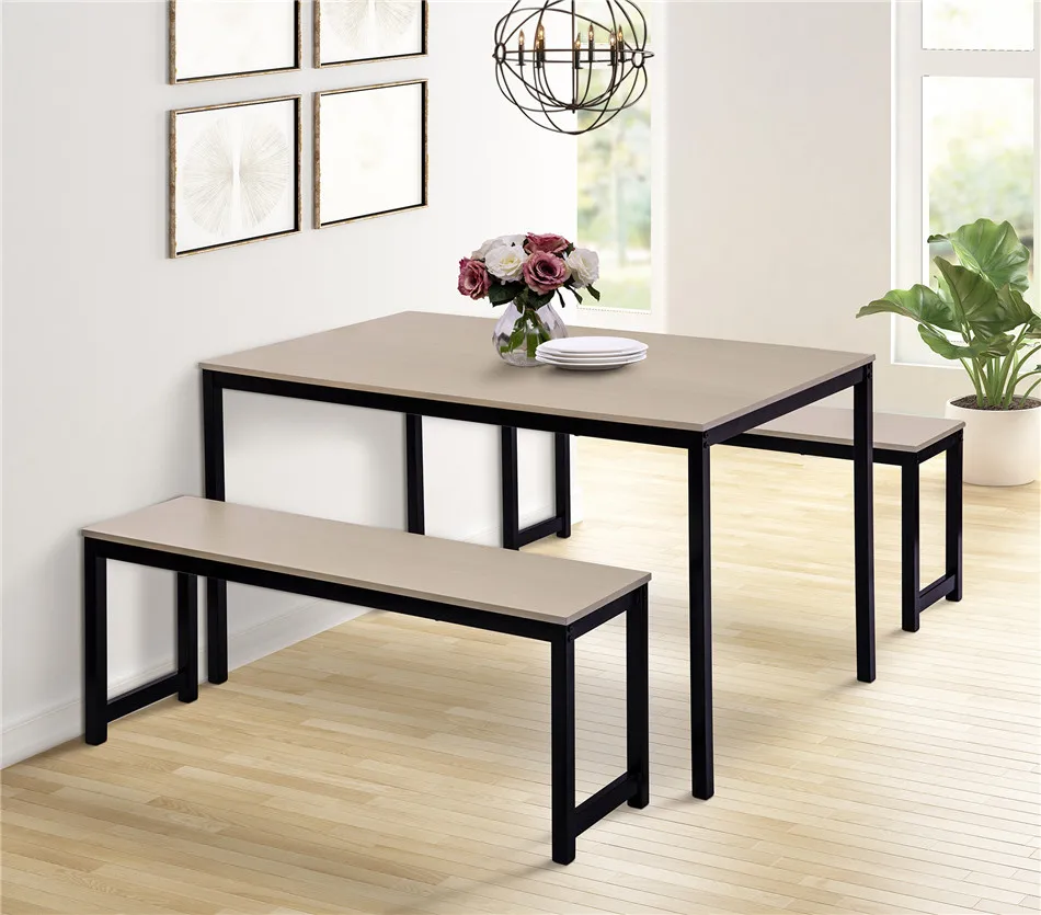 

3Pcs/set Modern Single Table Dining Chair Orgnizable Home Use Furniture Resturant Wooden Brige Net Red Hot Dining Set