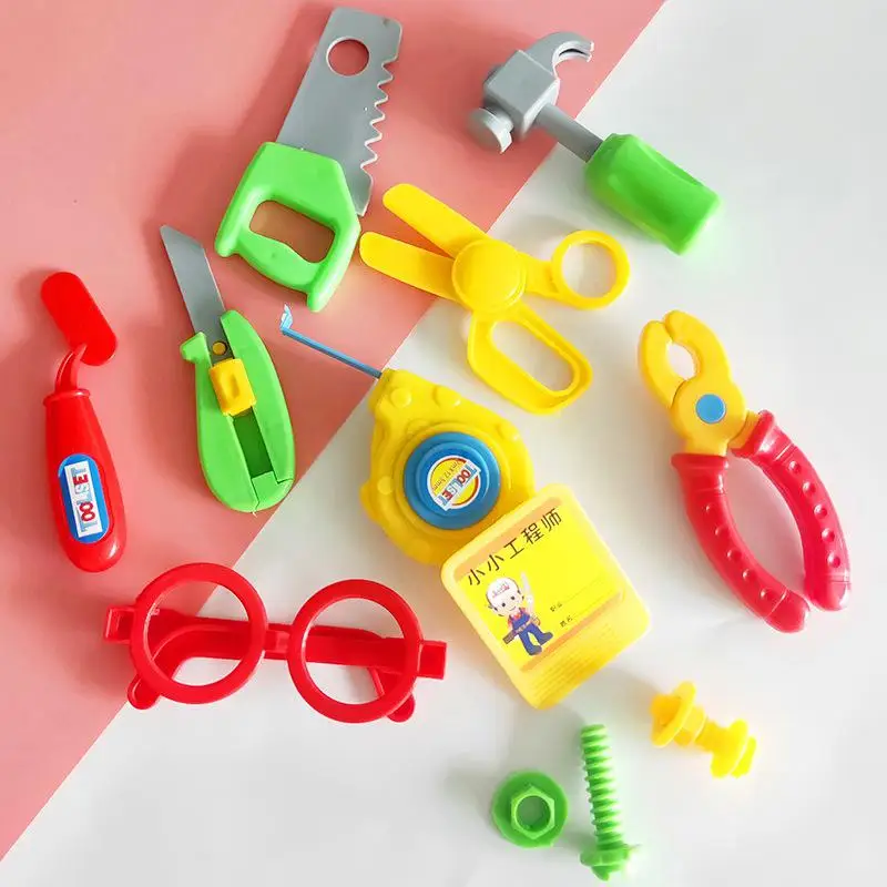 GloryStar 8Pcs/Set Pretend Play Repair Tools Educational Toy for Boys Girls Random Type