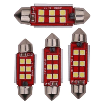 

TraceBest 4PCS Canbus C5W LED Festoon 36mm/41mm 3030 SMD Car Interior lights Dome Reading License Plate Lights 12V 6000K White