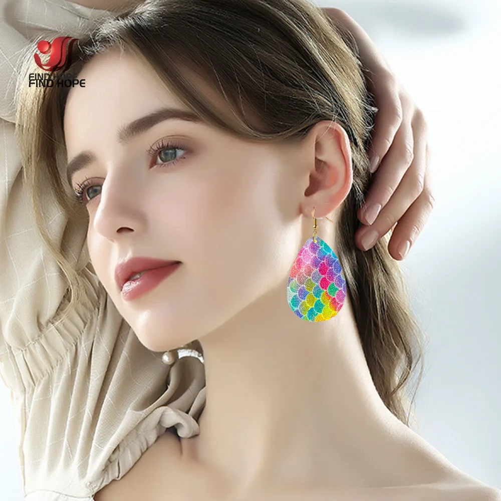 20pcs Wholesale Suede Daisy PLAID PU Faux Leatherette Glitter Sewing Fabric Mermaid Iridescent DIY Bag Bow Earring Handmade A5