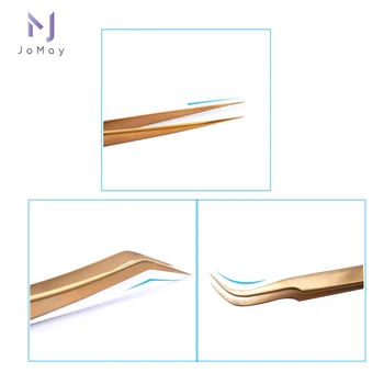 

stainless steel Anti-static Eye Lashes Tweezers Professional Volumn Eyelash Extension Makeup Tweezers