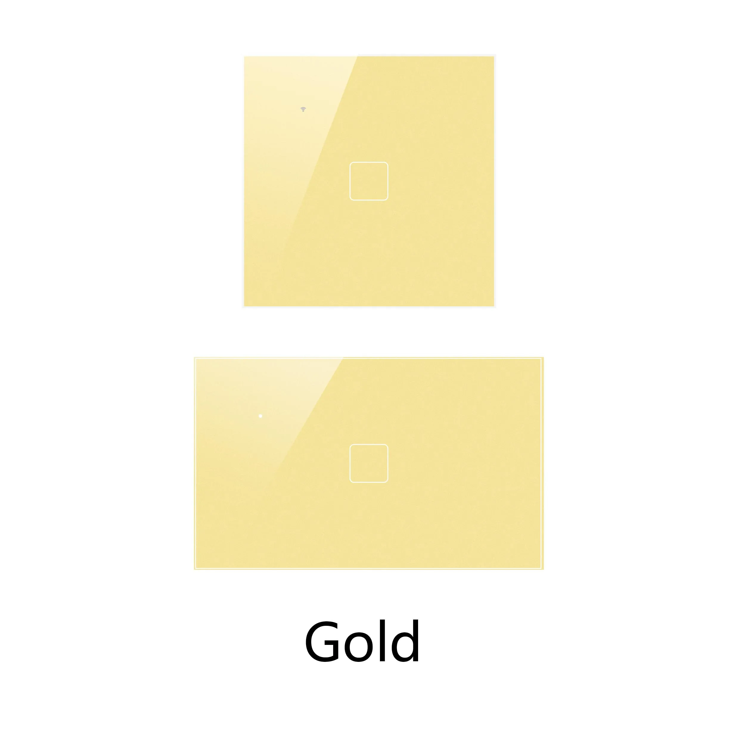 Gold-F Сенсорный светодиодный индикатор переключателя переключатель умный свет настенный выключатель прерыватель 2 способ 1/2/3/4 Gang Wi-Fi 220v стандарта ЕС, США, Великобритании Стандартный работать с Alexa Google - Цвет: Gold-F
