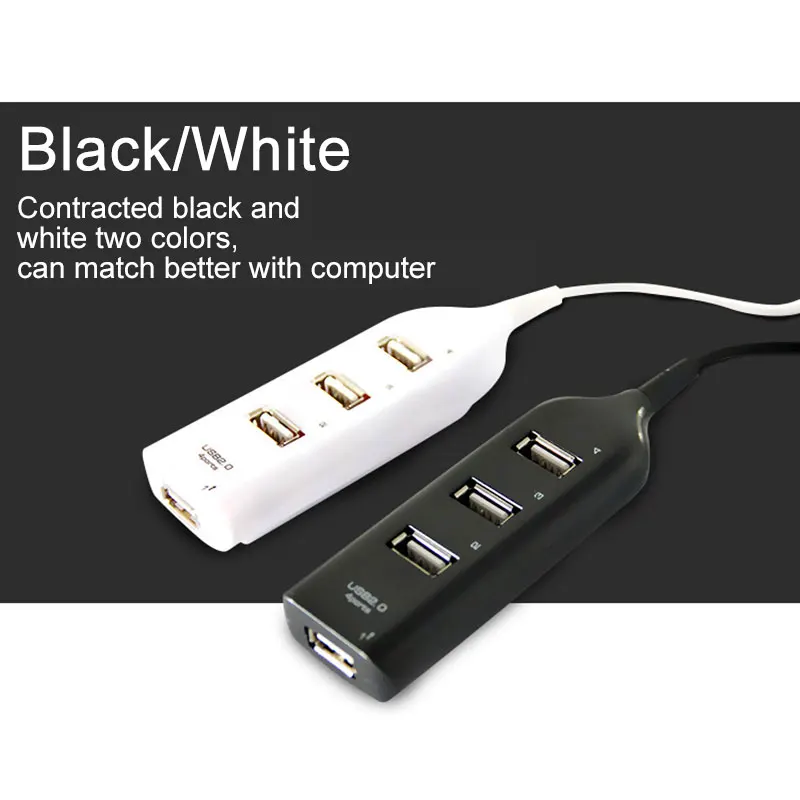 Высокая Скорость usb-хаб 2,0 4 Порты и разъёмы usb-хаб мульти разветвитель адаптер расширения Портативный для Macbook для рабочего стола/портативных ПК Аксессуары