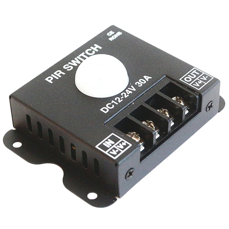 Dc 12 V-24 V 30A Pir Сенсор переключатель человеческого тела инфракрасный датчик движения Сенсор диммер контроллер для 5050 3528 светодиодные ленты светильник
