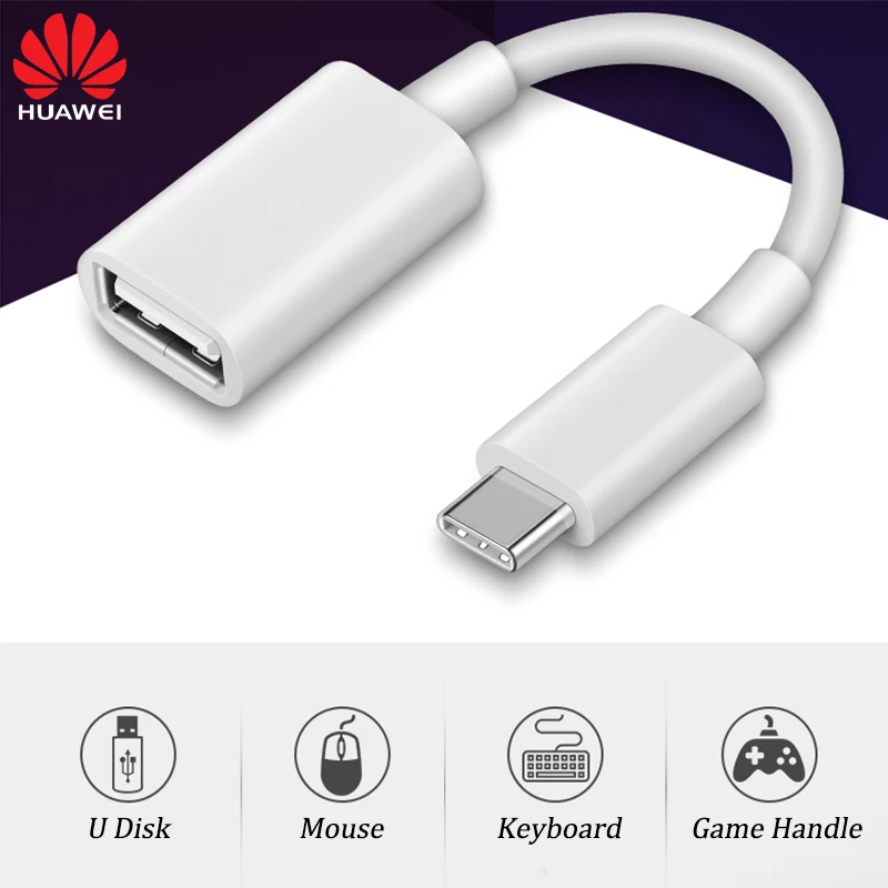Original HUAWEI OTG Adapter USB Type C Cable For Huawei P50 P40 P30 Pro USB C Adapter OTG Mate 40 30 20 Pro U Disk Connector
