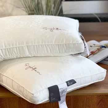 

New Soy Fiber Pillow Soft Antibacterial Breathable Soft Health Cervical Neck for Sleeping Bed Pillows Home Textile 48*74cm