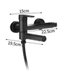 POIQIHY Black Bathtub Faucet In Wall Rotating Spout Bathroom Tub Mixer Tap Single Handle multifunction Handshower Shower System 6