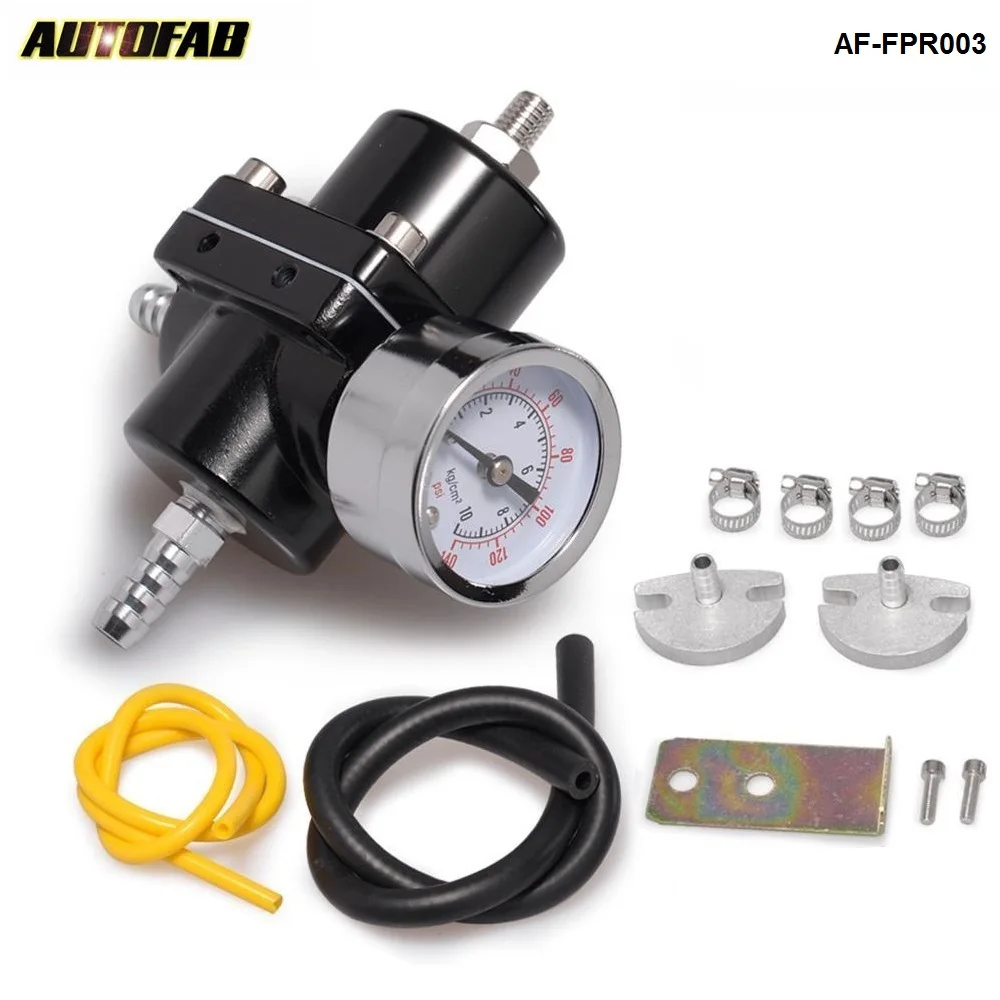 Регулируемый регулятор давления топлива FPR 0 140 Psi маслометр + комплект шлангов (по