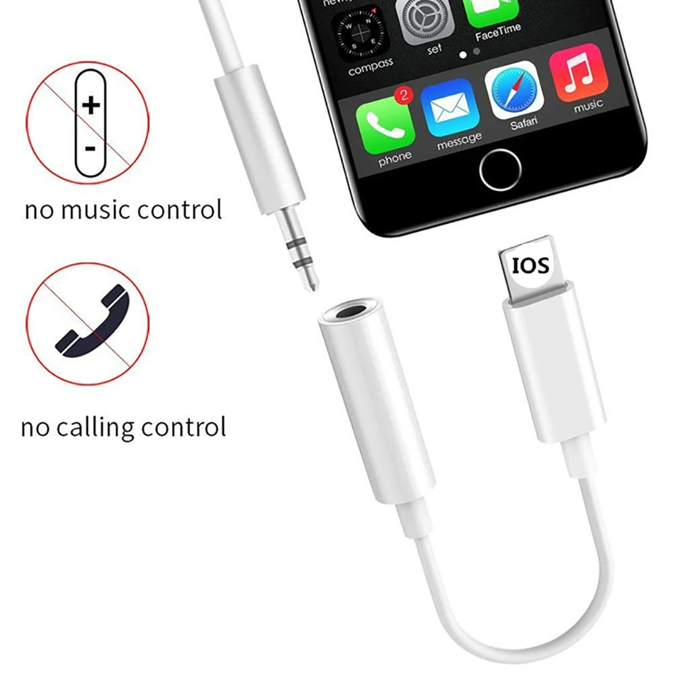 3,5 мм разъем для наушников Aux аудио адаптер для iPhone 7 8 Plus X XR XS Max разъем для освещения аудио воспроизведения музыки сплиттер конвертер Кабель
